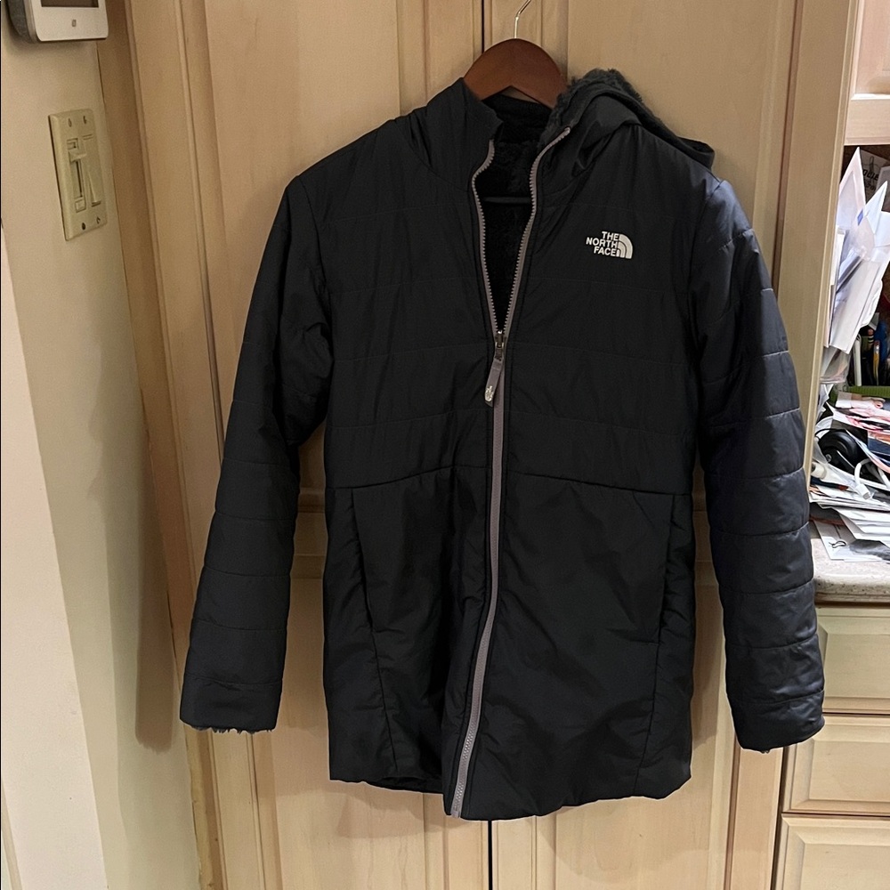 The North Face Dark Gray reversible  coat - Girls XL